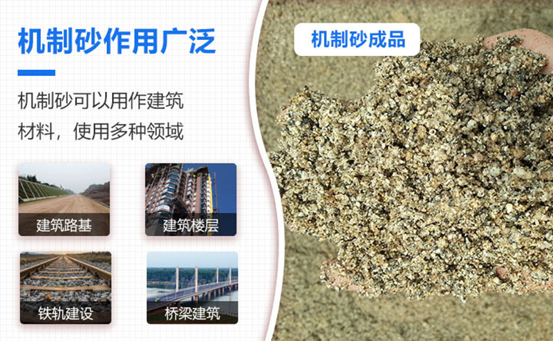 機(jī)制砂品級越來越高，用途也越來越廣泛